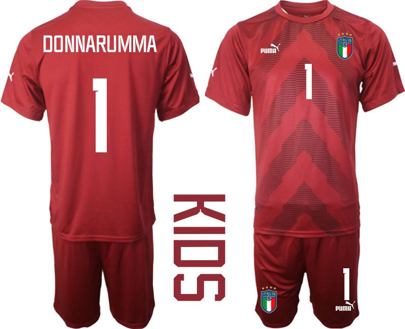 Youth 2022 World Cup National Team Italy red goalkeeper 1 Soccer Jerseys